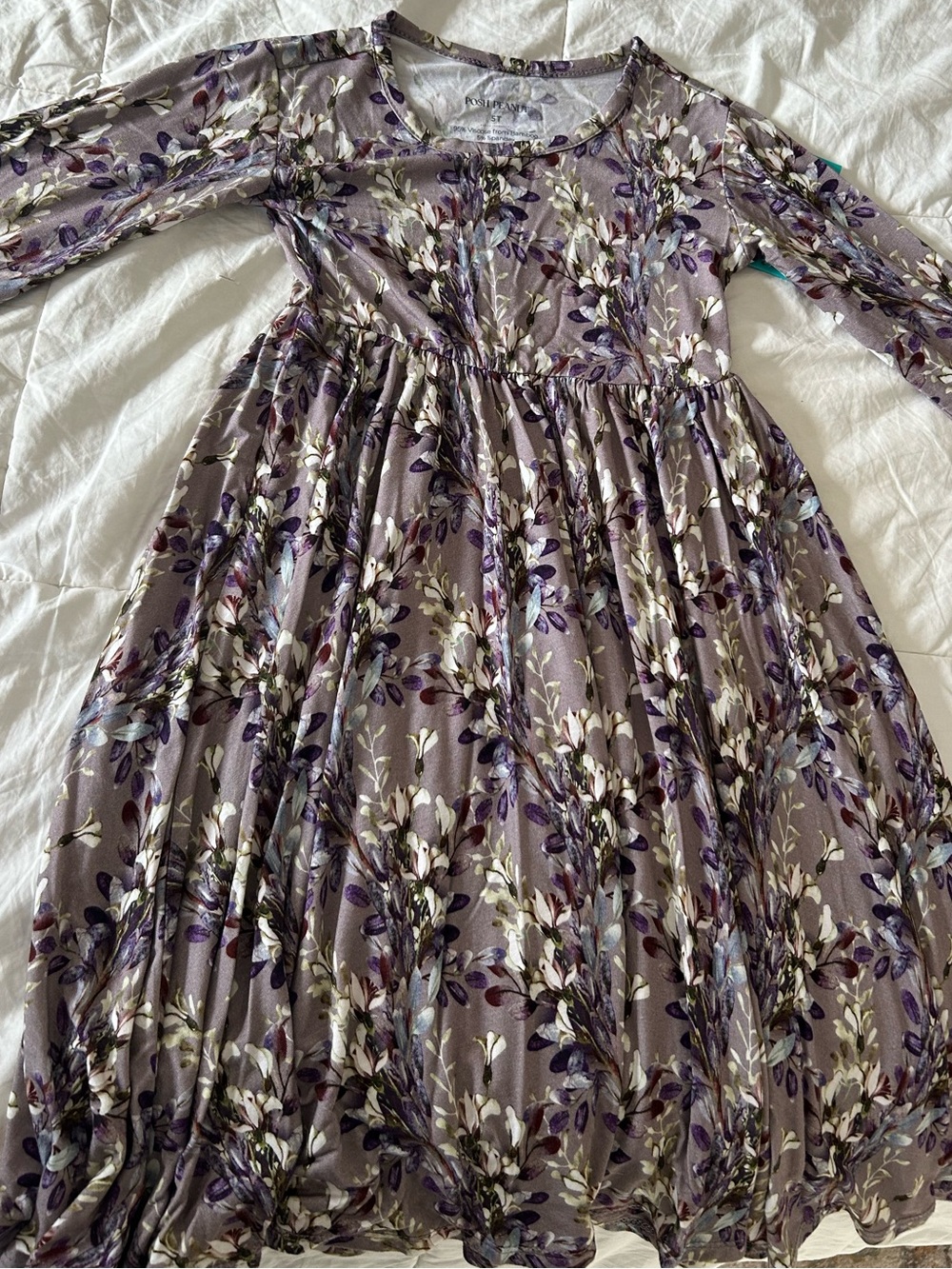 Posh Peanut light purple Long-Sleeve Twirl Dress